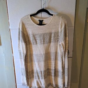 Calvin Klein Jeans Cream and Gray Sweater